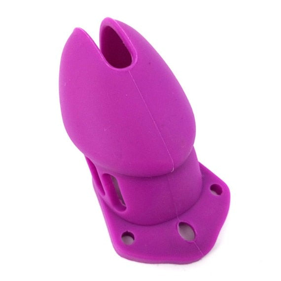 Silicone Purple Chastity Cage