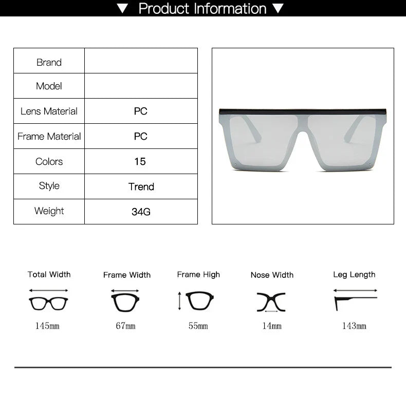 Siren's Shimmer Square Sunglasses