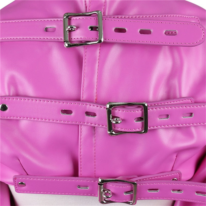 Passionate Submission Leather Collar and Restraint Jacket Bondage Set