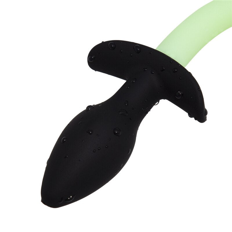 Luminous Soft Silicone Dog Tail Butt Plug