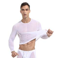 Mesh Transparent Long Sleeve T-Shirt