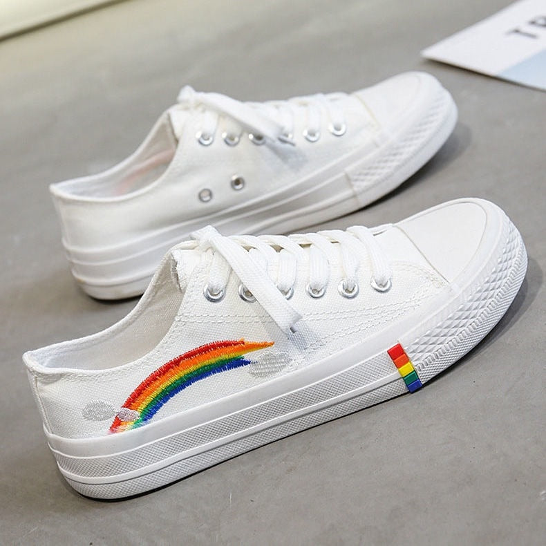 Rainbow Retro Canvas Shoes
