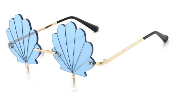 Vintage Shell Rimless Sunglasses