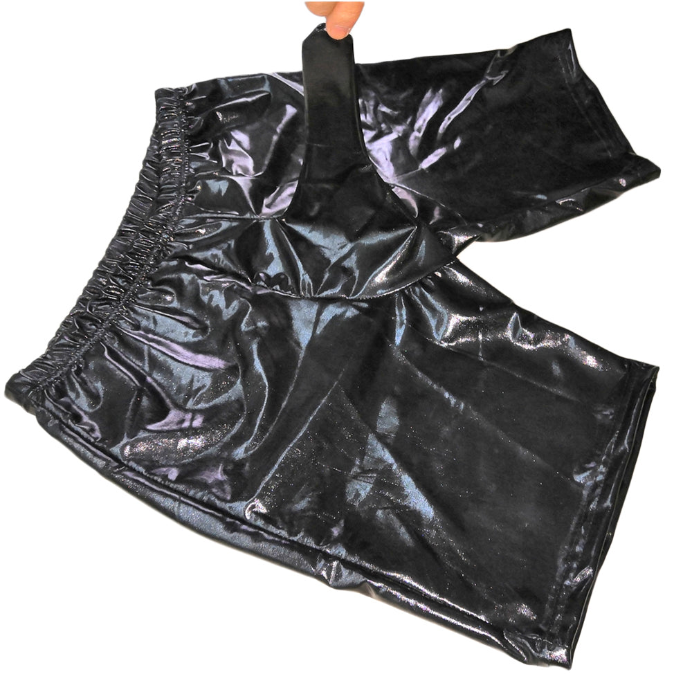 PU Leather Fetish Shorts With Elephant Trunk