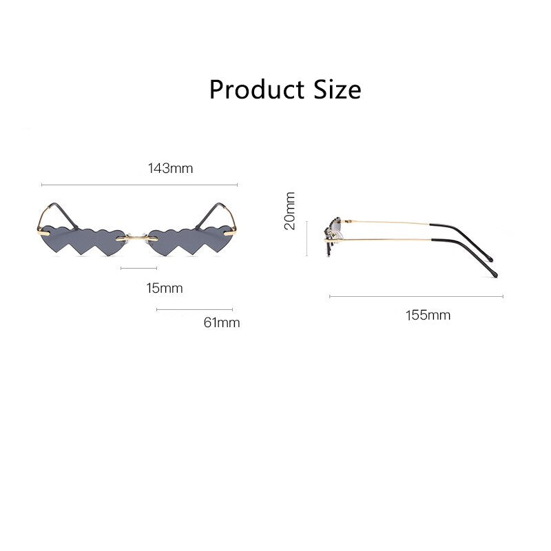 Triple Threat Heart Sunglasses