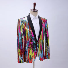 Purple Spectrum Sparkle Night Club Men's Jacket