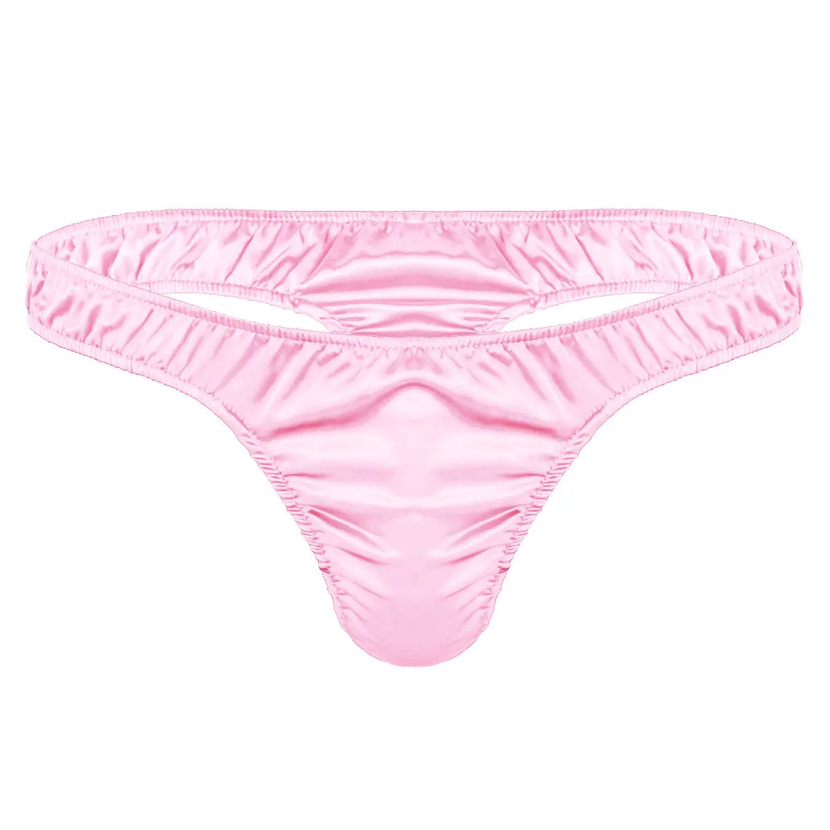 Satin Lace Candy Striper Blue Briefs