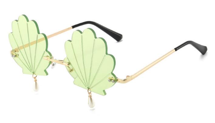 Vintage Shell Rimless Sunglasses