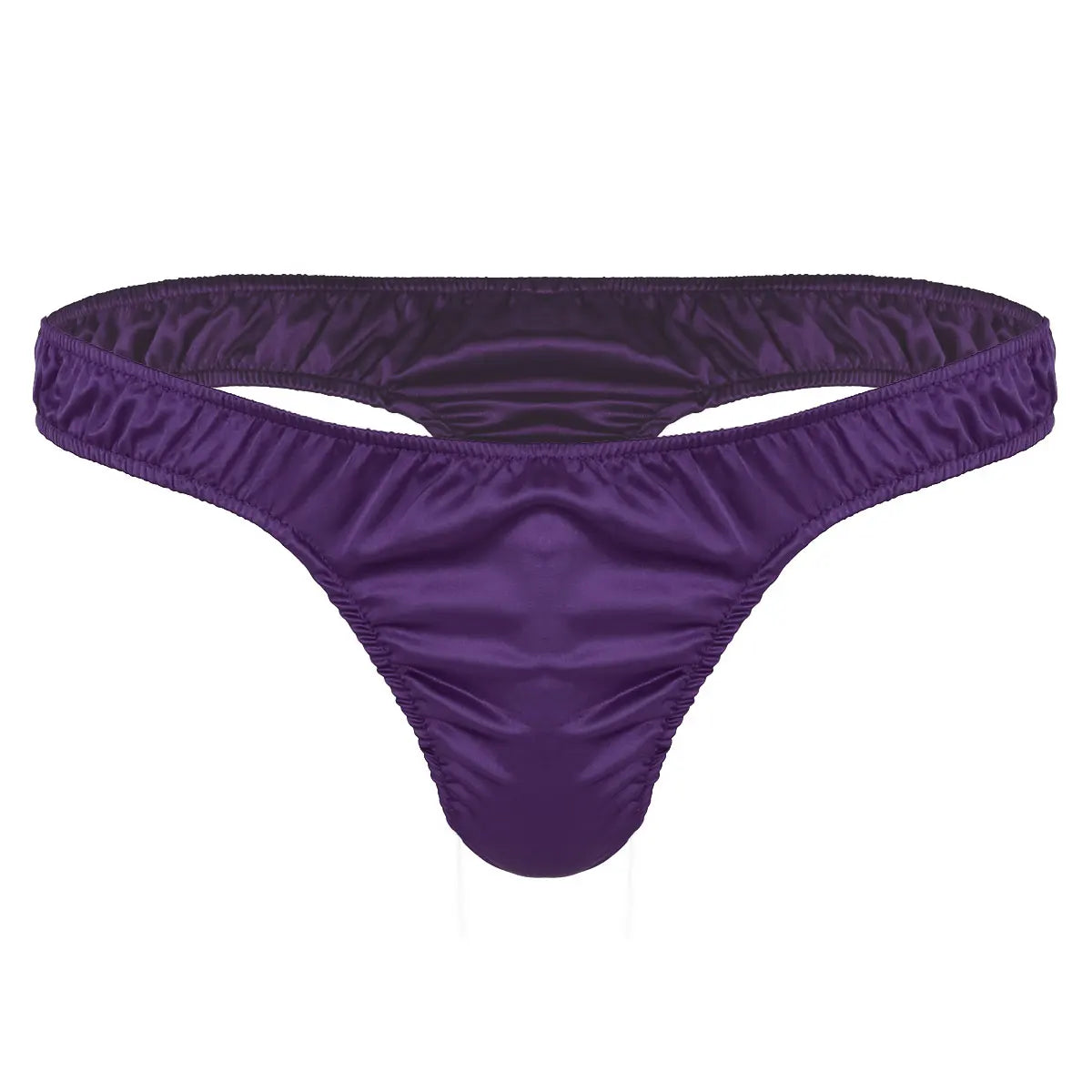 Satin Lace Candy Striper Blue Briefs