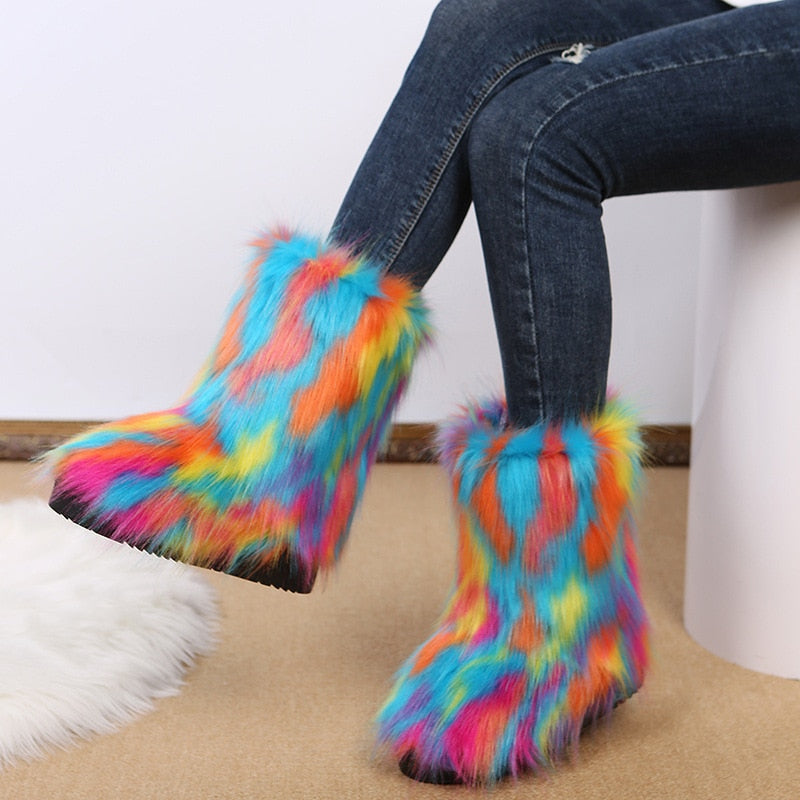 Funk Monster Faux Fur Boots