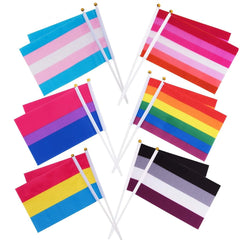 25 Handheld LGBT Pride Flags