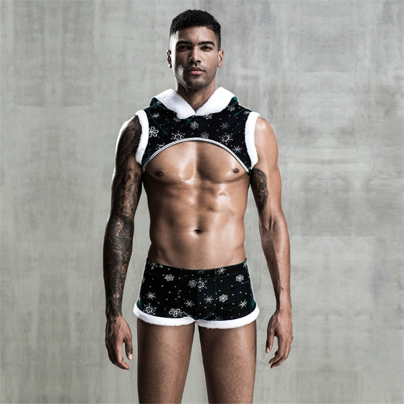 Sexy Gay White Christmas Costume