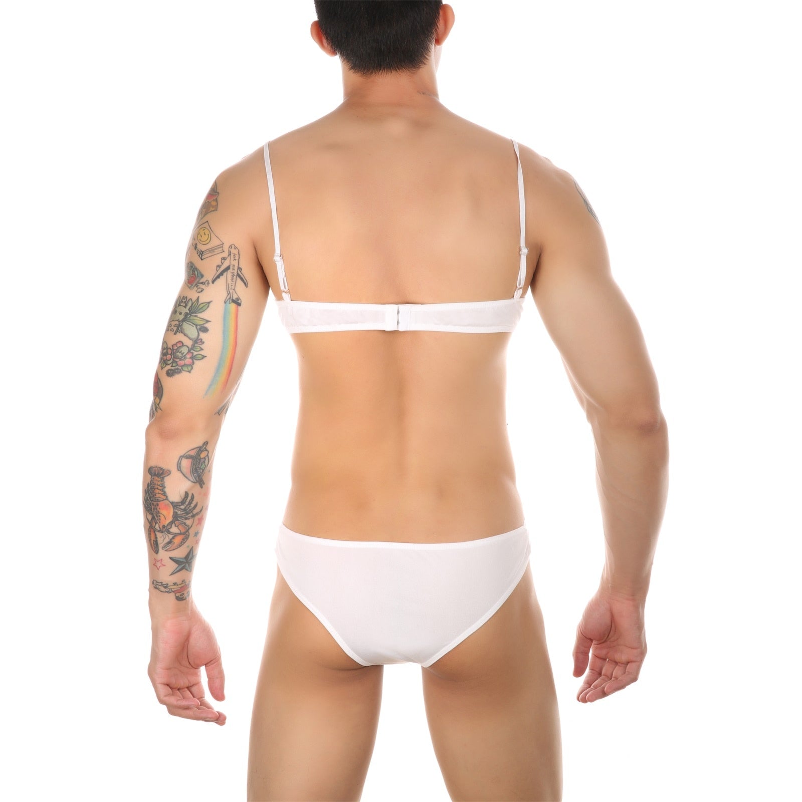 Sexy Men's Lace Trim Lingerie Set