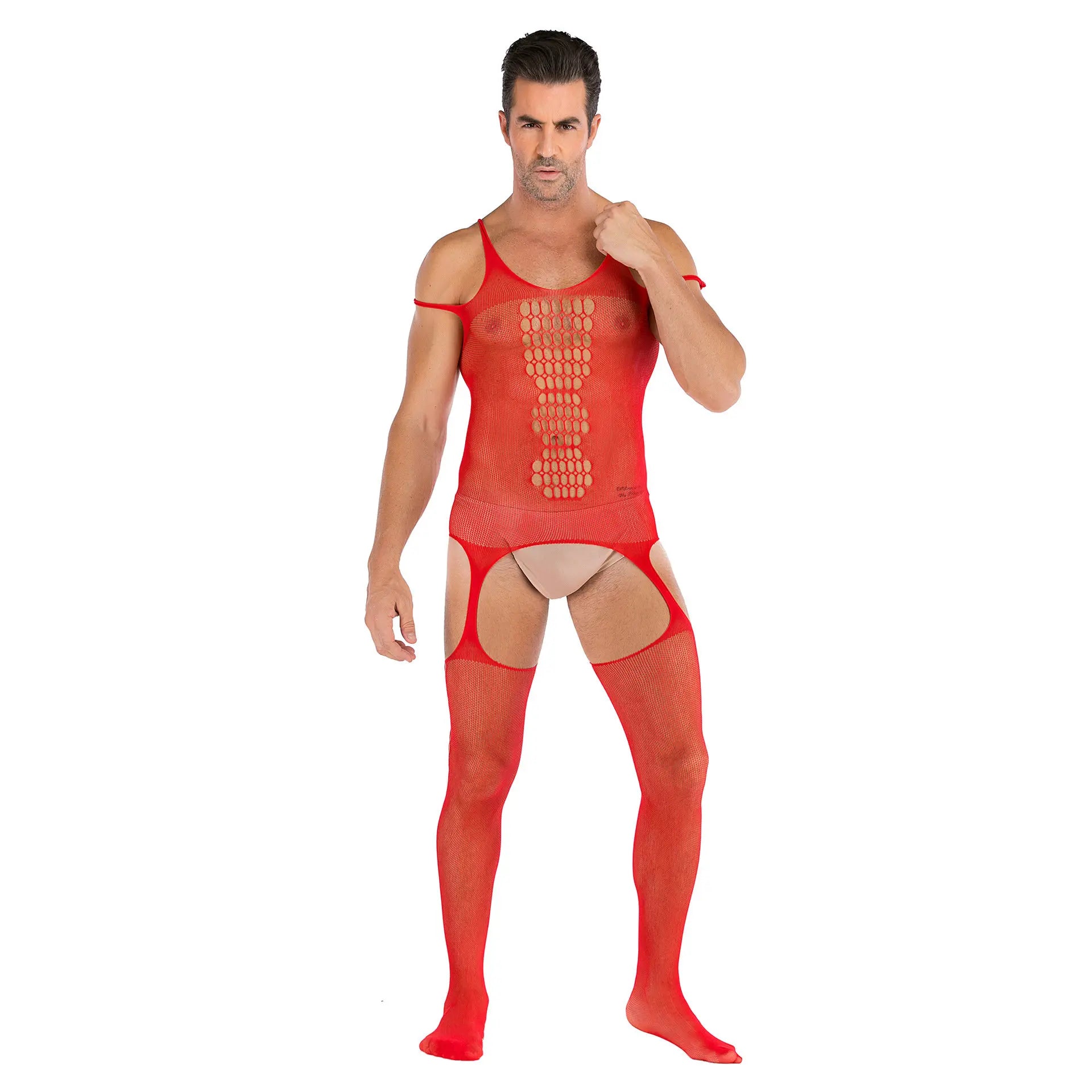 Hollow Temptation Men's Fishnet Pantyhose