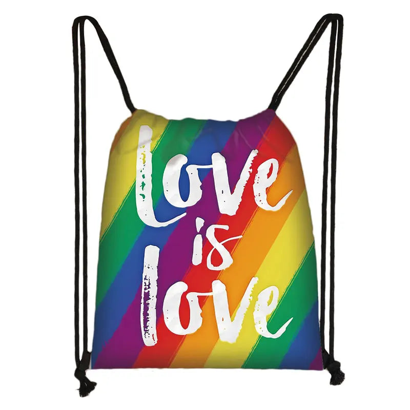 Love Is Love Drawstring Bag
