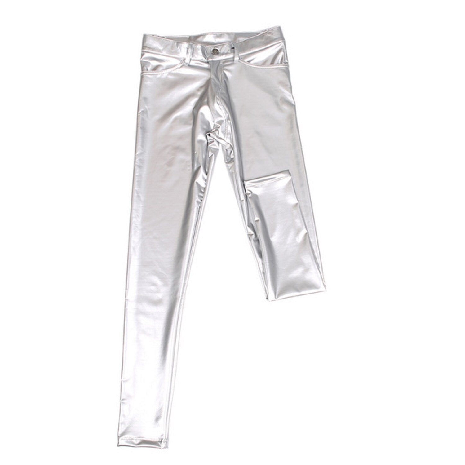 Skinny Motorcycle Men's PU Leather Pants