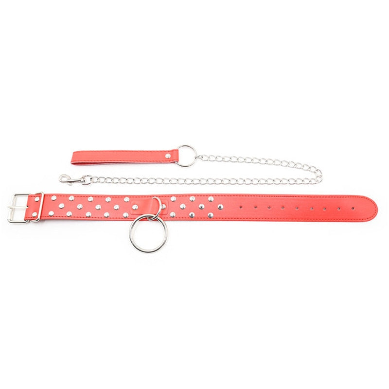 BDSM Studded Collar + Lead