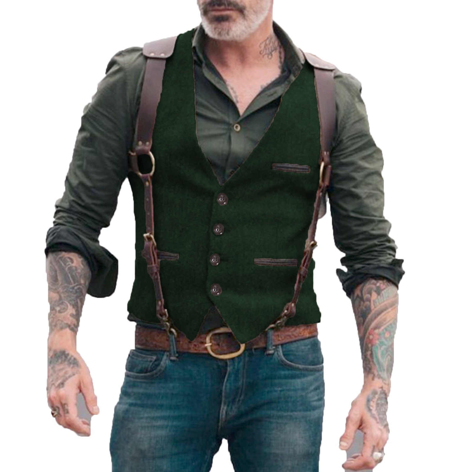 Retro Fashion Open Pocket Vest