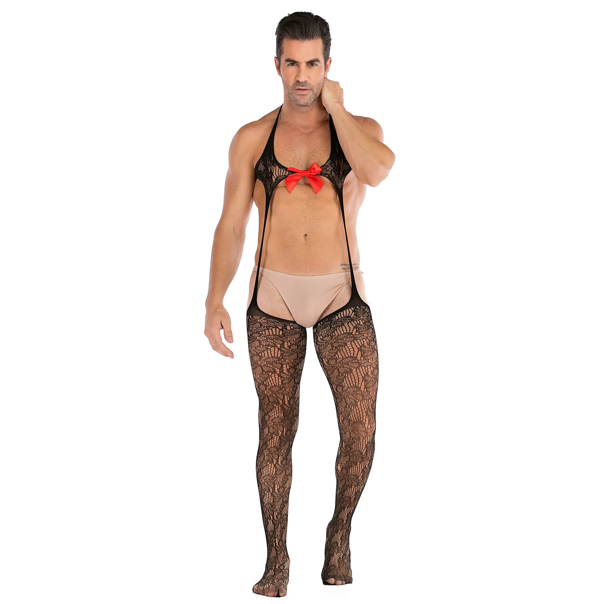 Hollow Temptation Men's Fishnet Pantyhose