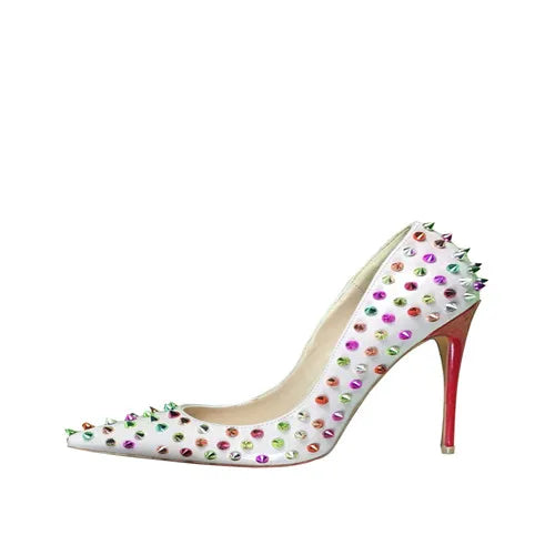 Rainbow Spiked High Heels