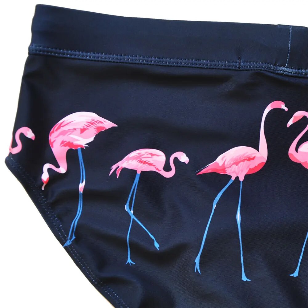 Flamingo Print Swim Briefs