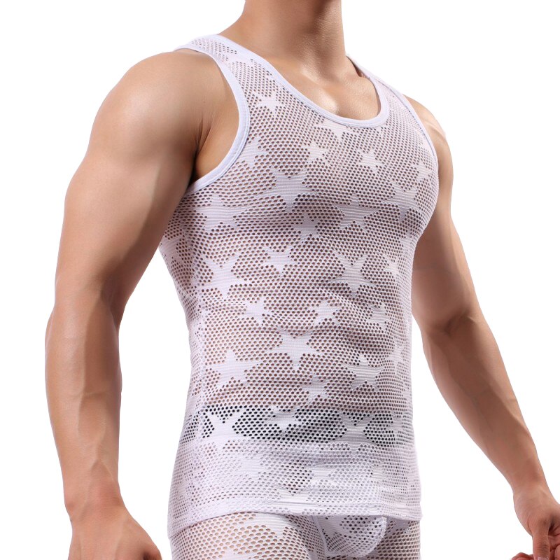 Attention Sheer Star Muscle Tank