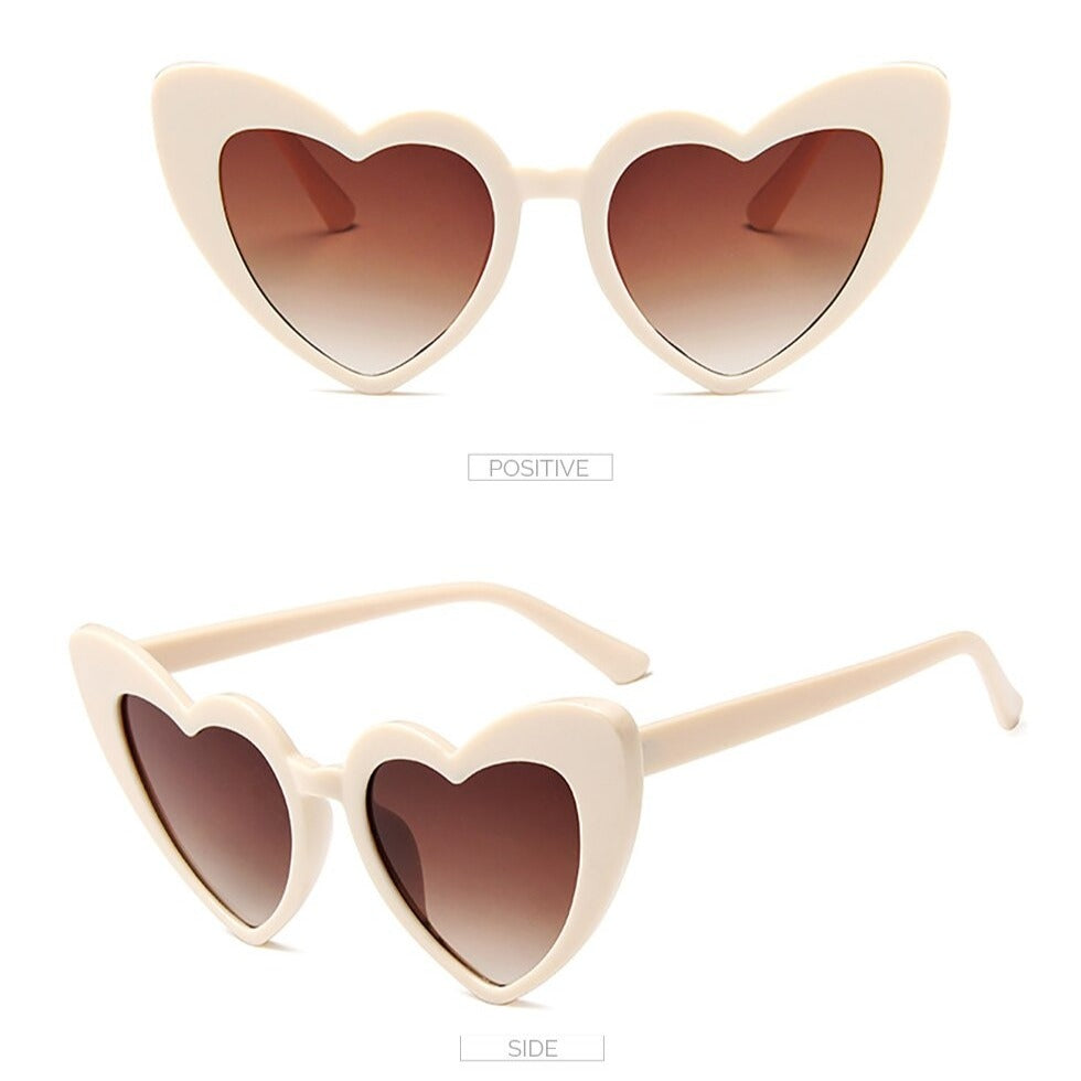 Retro Love Heart Shaped Sunglasses