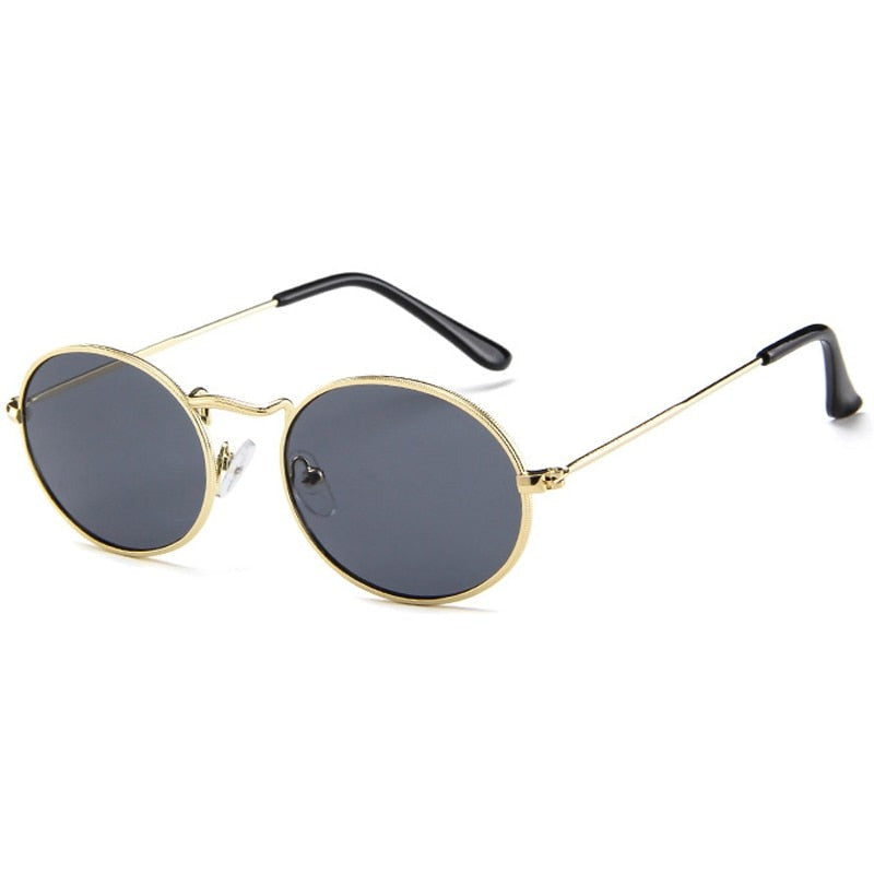 90s Yellow Oval Mini Sunglasses