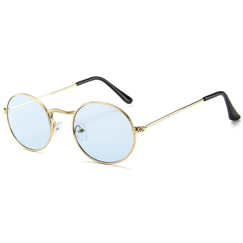 90s Yellow Oval Mini Sunglasses