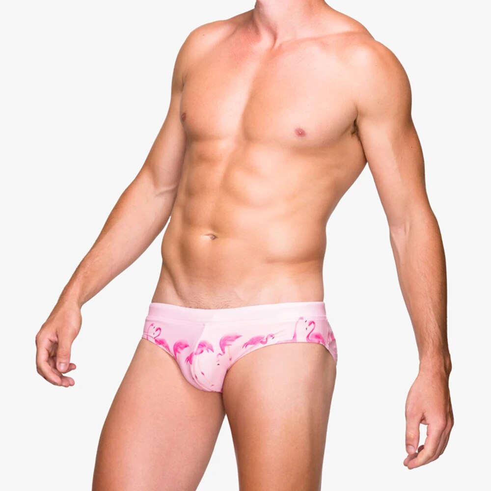 Flamingo Print Swim Briefs