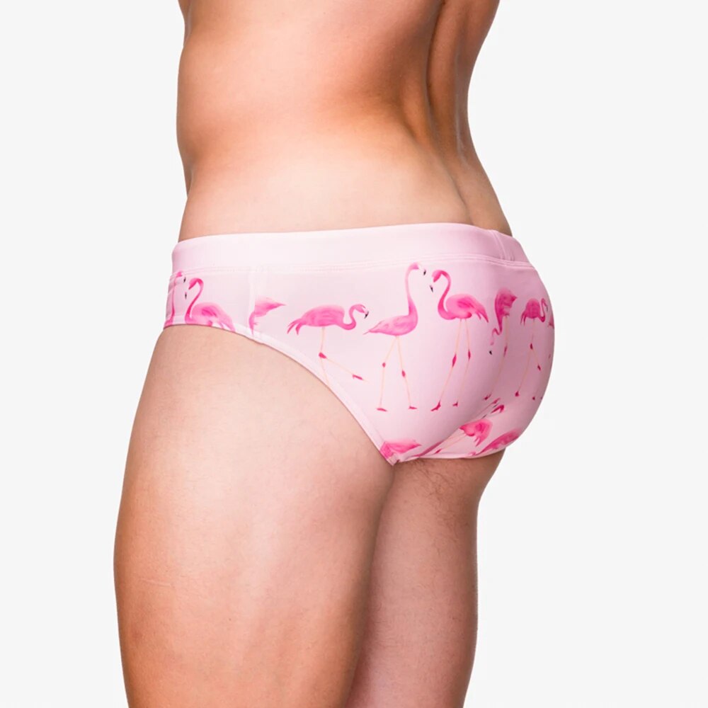 Flamingo Print Swim Briefs
