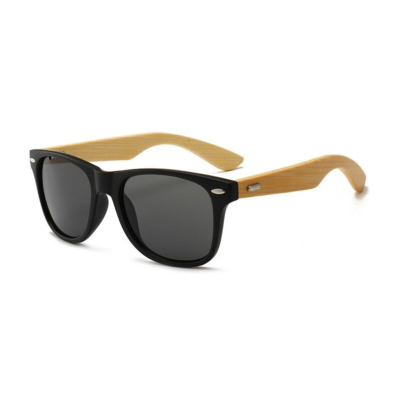 Bamboo Black Unisex Sunglasses