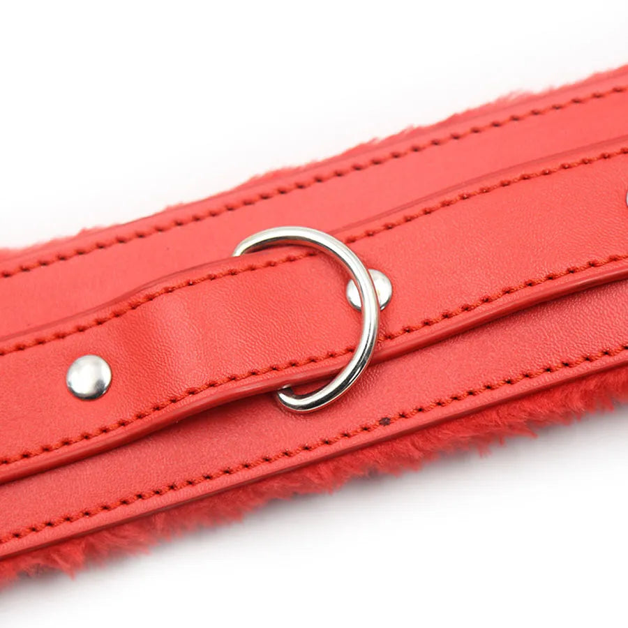 Kinky Fur Lined Bondage Collar