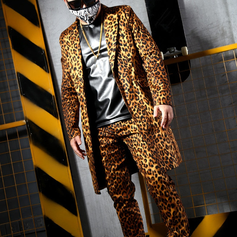 Leopard Print Suit (Pants + Coat)