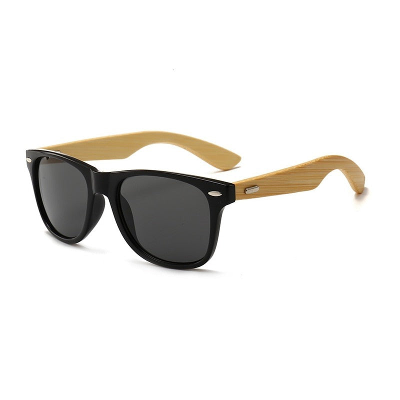 Bamboo Black Unisex Sunglasses