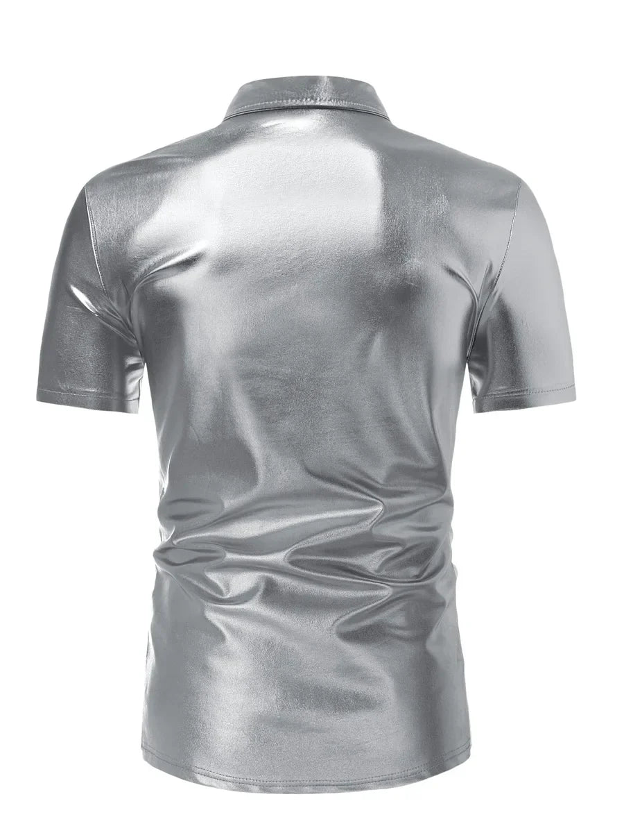 Solid Color Lapel Bottoming T-shirt