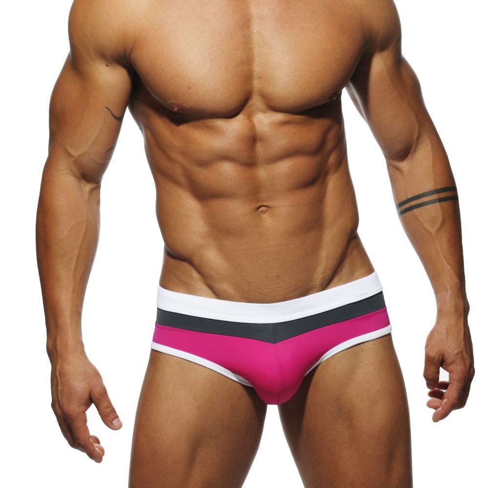 Men's Color Block Pouch Swim Briefs