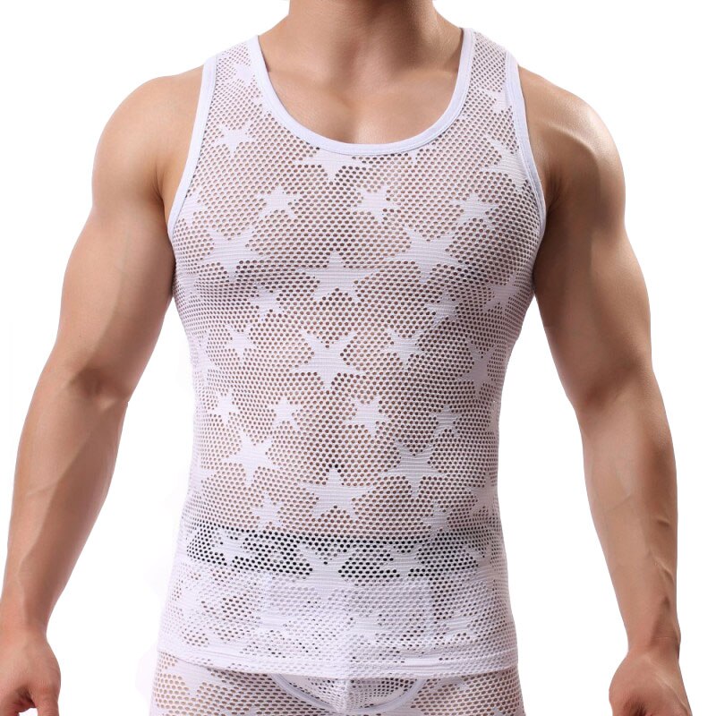 Attention Sheer Star Muscle Tank