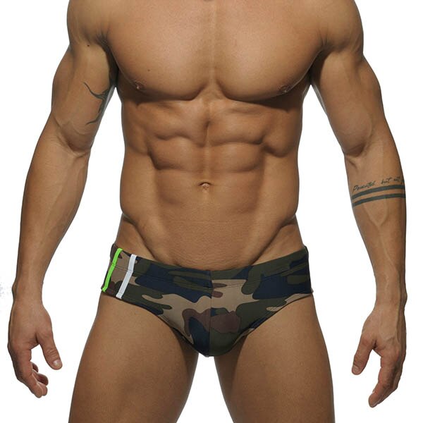 Men's Color Block Pouch Swim Briefs