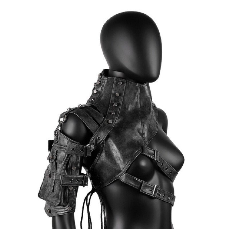 Steampunk Armor-Style Shoulder Bag Harness