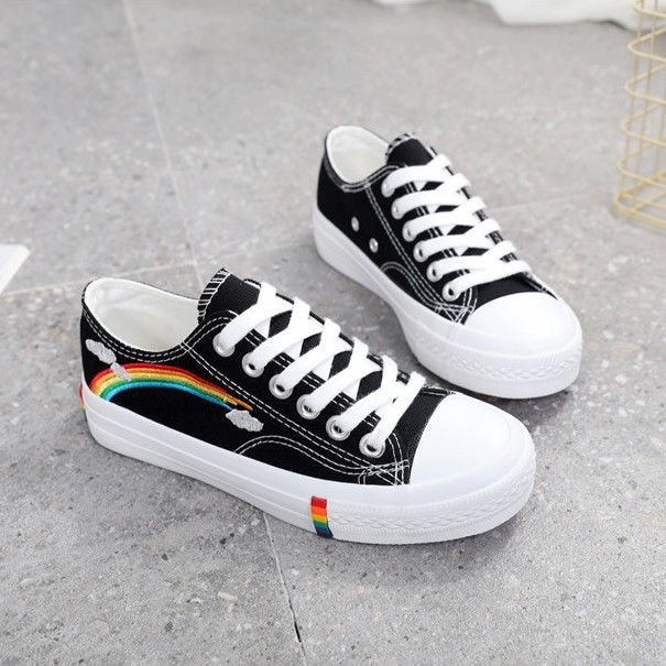 Rainbow Retro Canvas Shoes