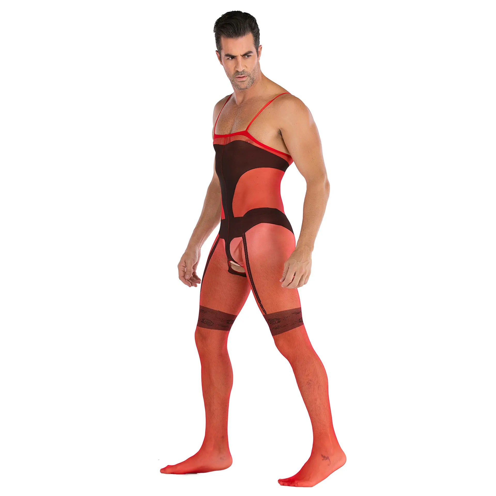 Hollow Temptation Men's Fishnet Pantyhose