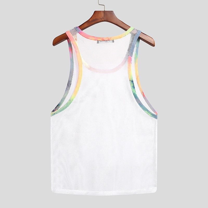 Shades Of Rainbow Sheer Tank Top