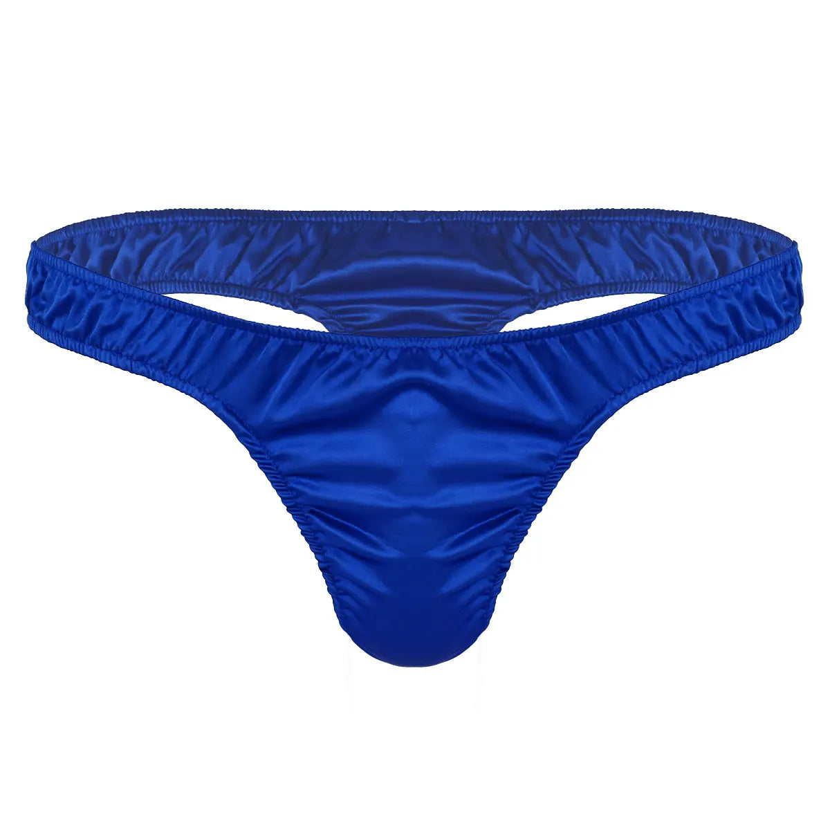 Satin Lace Candy Striper Blue Briefs