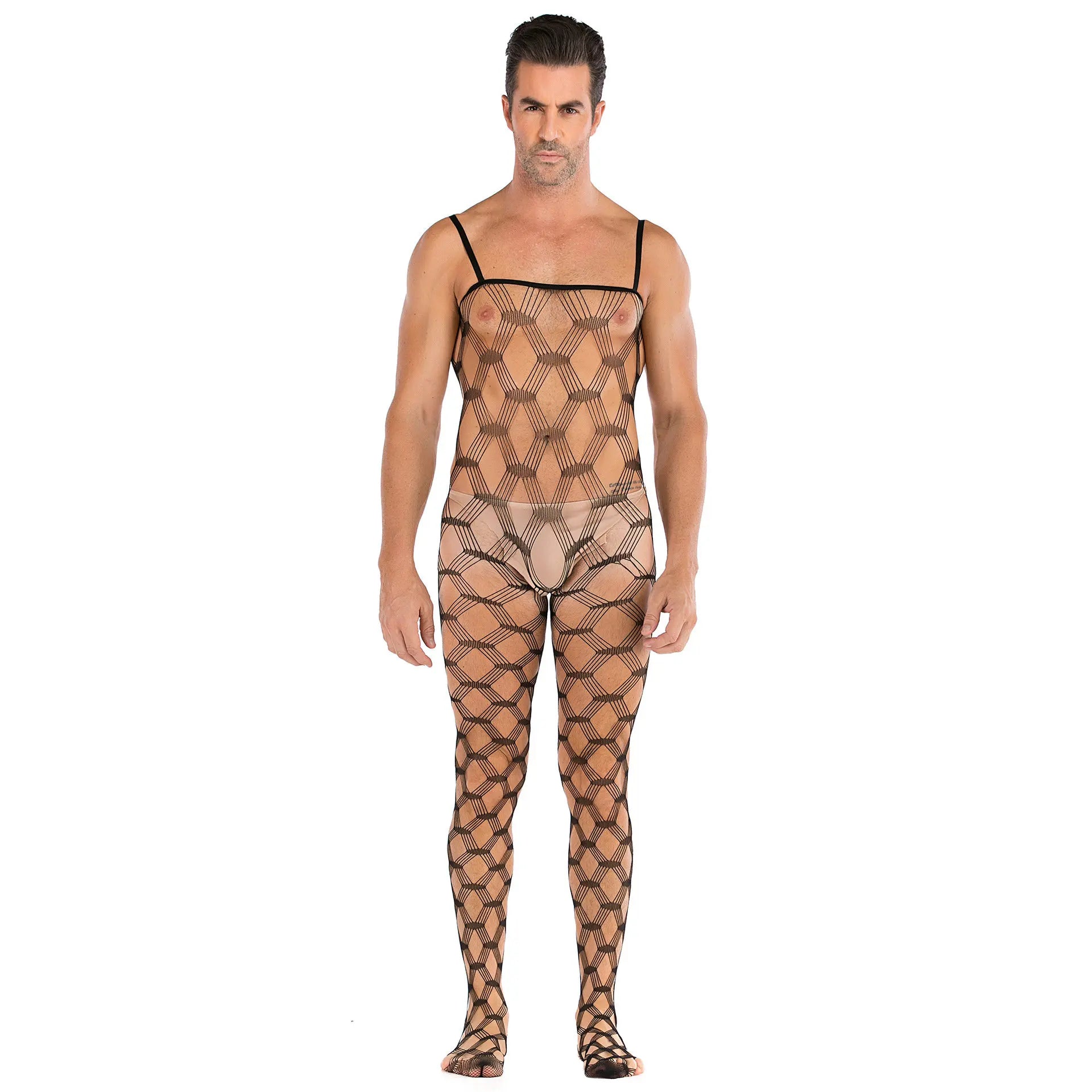 Hollow Temptation Men's Fishnet Pantyhose