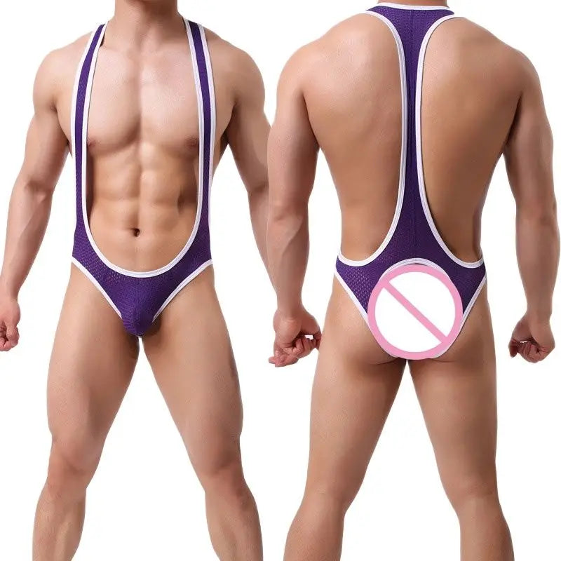 Kinky Wrestling Jockstrap Bodysuit