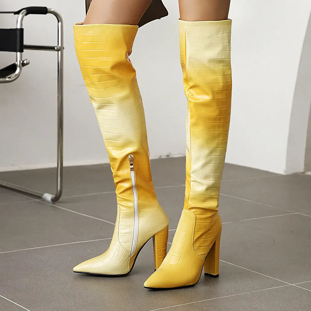 Trans Pride High Heel Boots