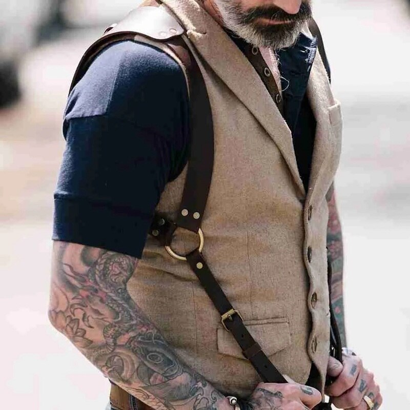 Vintage Punk Adjustable Clip-On Shoulder Suspenders