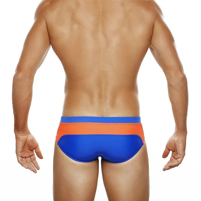 Summer Colorblock Fashion Swim Briefs