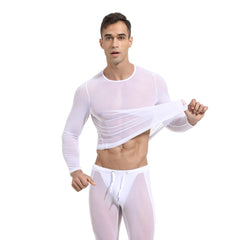 Mesh Transparent Long Sleeve T-Shirt